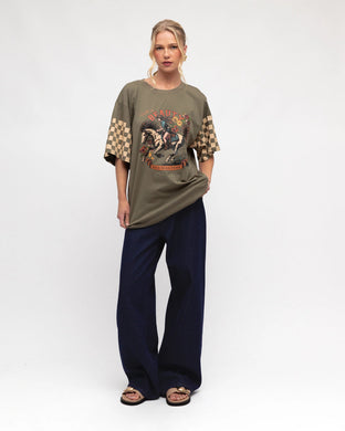 Saddle Up Beauty Tee - Sage