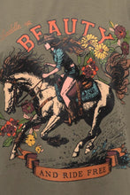 Load image into Gallery viewer, Saddle Up Beauty Tee - Sage