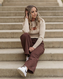 Keith Dark Oak Flare Pants