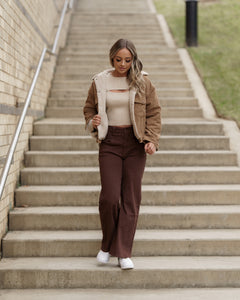 Keith Dark Oak Flare Pants