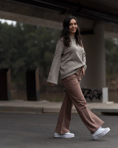 Keith Mocha Flare Pants