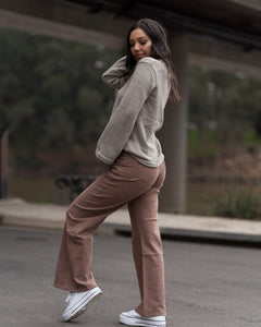 Keith Mocha Flare Pants