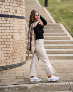 Keith Oatmeal Flare Pants