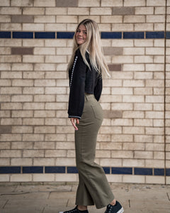 Keith Khaki Flare Pants