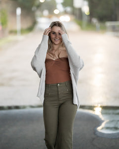 Keith Khaki Flare Pants