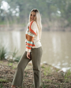 Keith Khaki Flare Pants